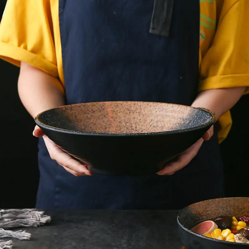 Wholesale Black Matte Dinner Set Japanese Restaurant Unbreakable Plastic Melamine Dinnerware Set Plate Dish Bowl Cup Spoon