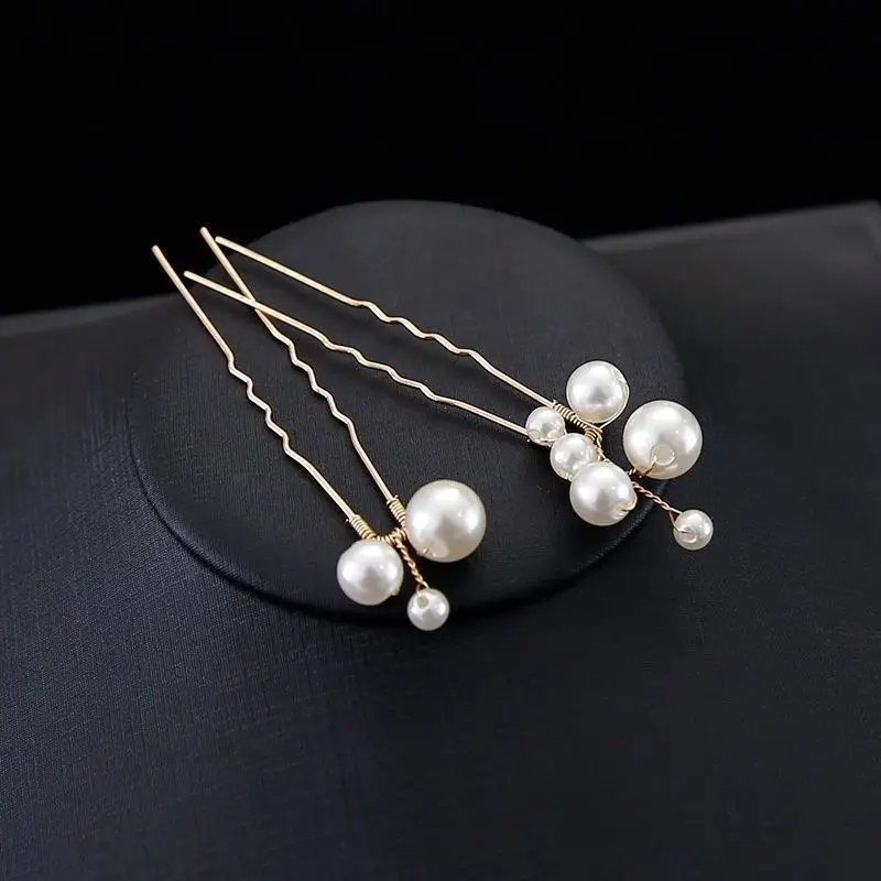 Hot Sell Handmade Pearls Hair Combs and Hairpins Set Bridal Pearls Hair Comb Wedding Hair Accessories 5pcs Per Set