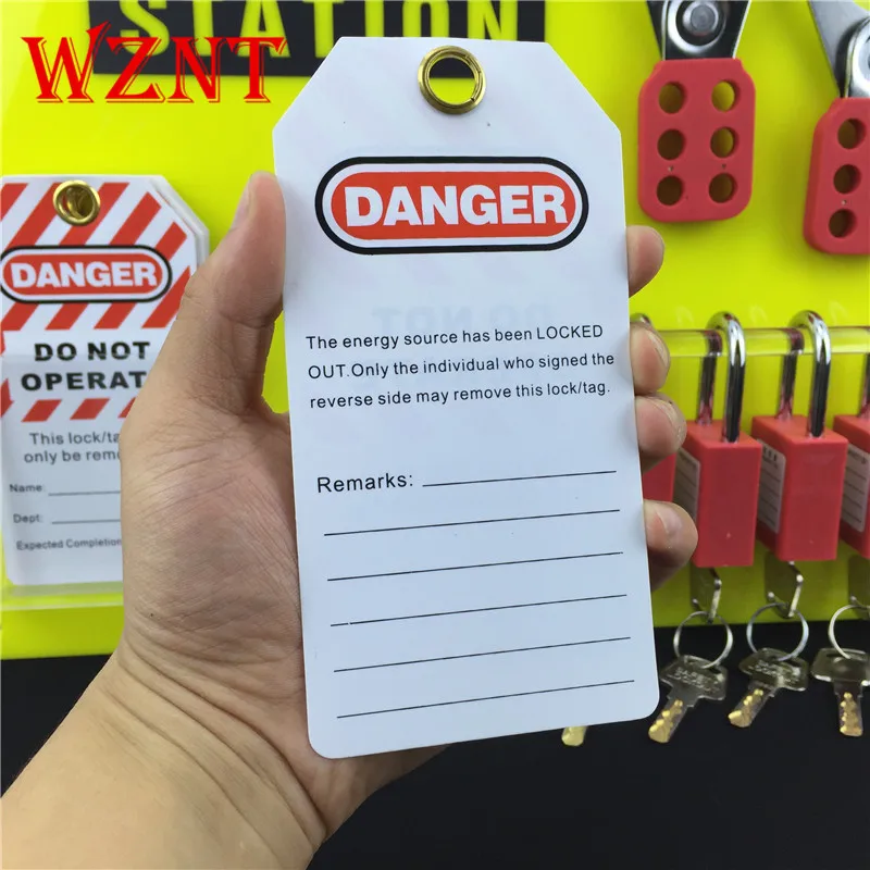 NT-T02 предупреждение о безопасности из ПВХ, запрещается использовать защитные блокировочные метки, блокировка ярлыков