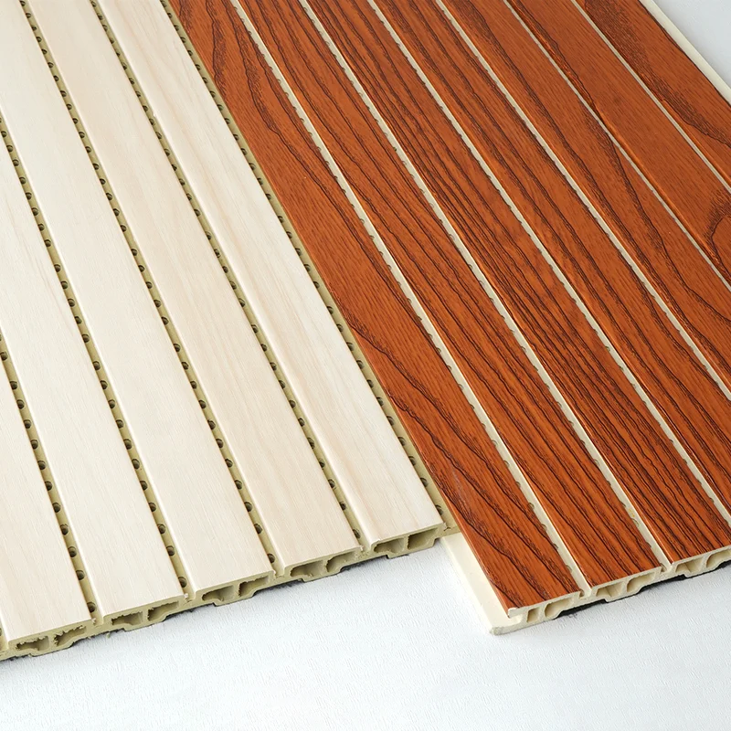 Eco-friendly WPC Acoustic board Home Office Decoration Sound Acoustic Wood Plastic Sheet Panels PVC Acoustic Wall Panels