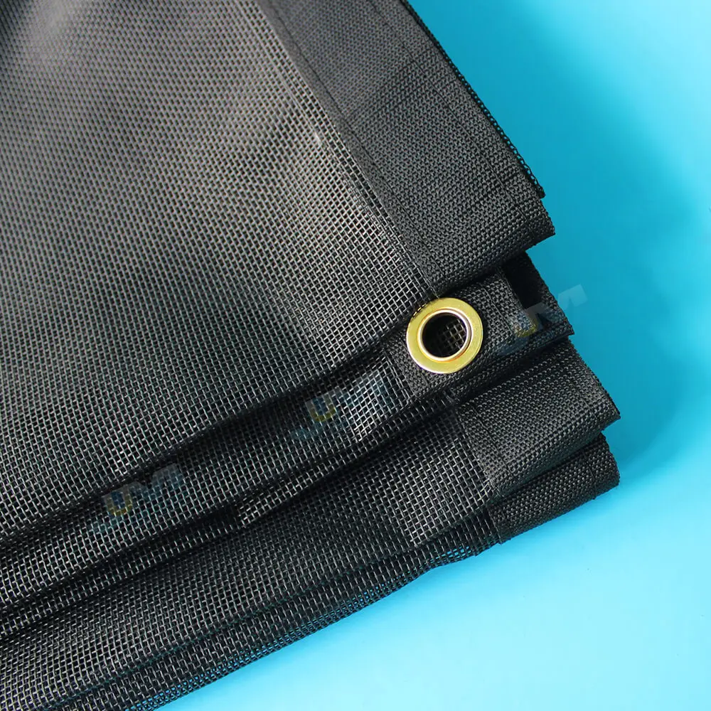 10oz Black Dump Truck Cover System Mesh Tarp Canvas Tarpaulin for Dump Trucks