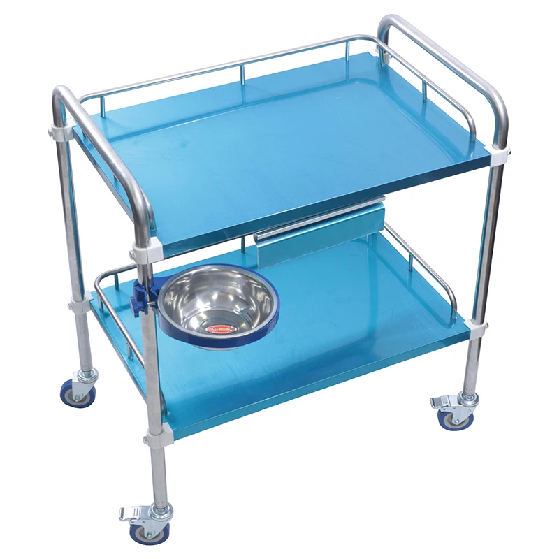 Medicine Medical Cart Emergency Trolley Crash Cart Stainless Steel Hospital Treatment Trolley