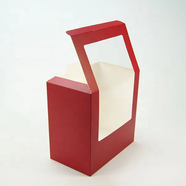 Wholesale Custom Logo Red Baseball Cap Hat Snapcap Paper Box Paper Packaging For Snapcap Gift Boxes With Clear Window