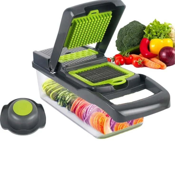
Amazon Hot Sale Multifunctional Manual Vegetable Cutter Slicer Vegetable Slicer Machine with Vegetable Dicer Slicerand Shredder 