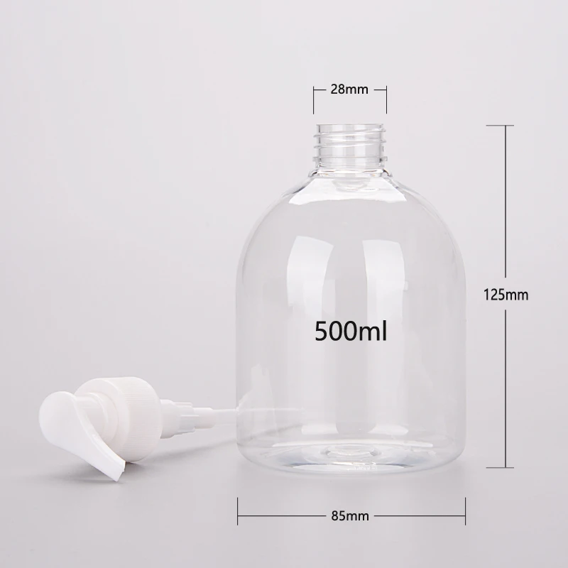 Wholesale 16oz 500ml PET Liquid Packing Handwash Shampoo And Conditioner Bottle Liquid Soap Plastic Bottle With Foaming Pump
