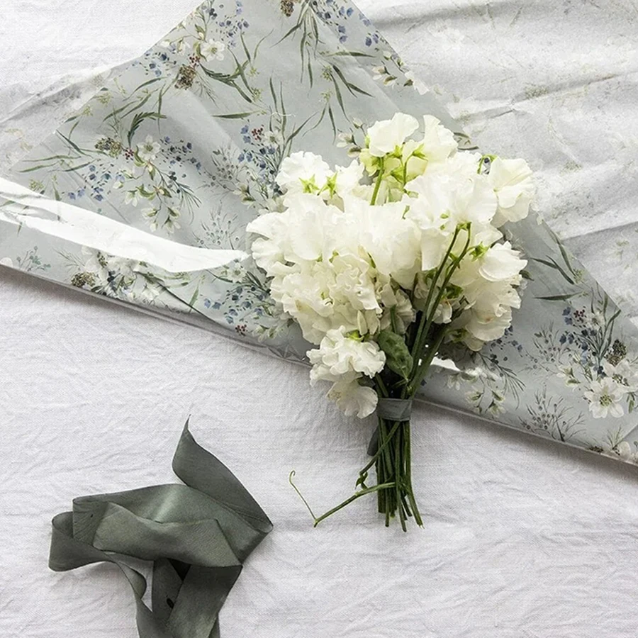 Fashion Matte Bouquet Tissue Paper Elegant Gift Paper Pastoral Floral 70*50cm Wrapping Paper For Flowers