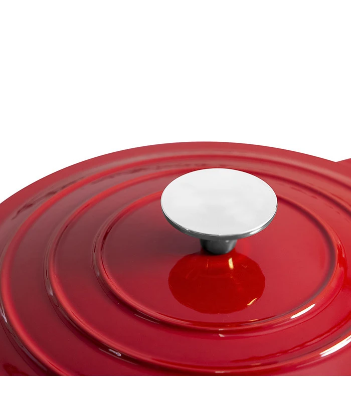 Bright Houseware Best Cookware Red 20/24cm Round Casserole Cast Iron Dutch Oven Pot Cookware Enamel Cast Iron Cooking Pot