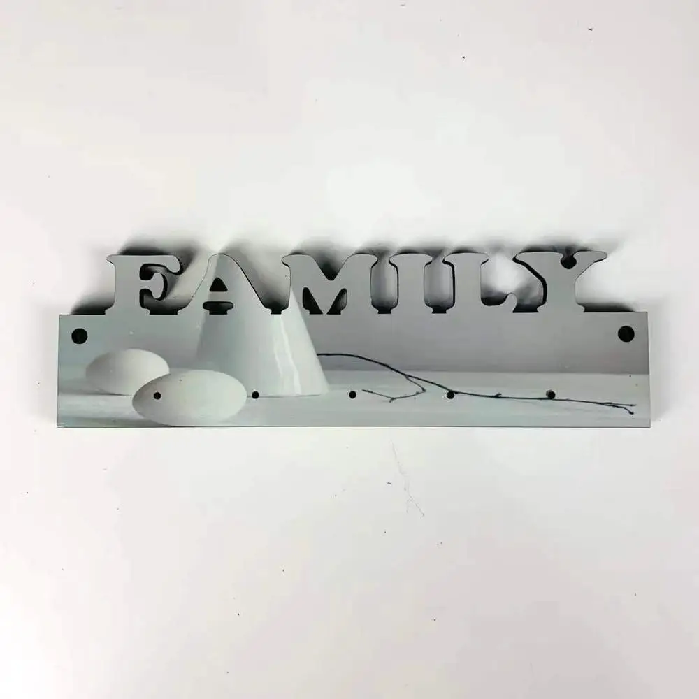 2020 new 6hooks blank sublimamtion MDF key hanger COAT HANGERS