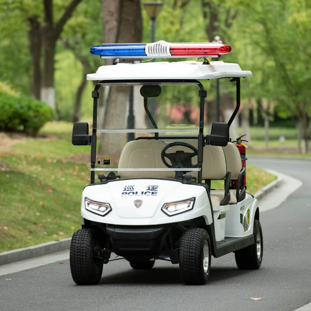 Patrol Car Cruiser Leroad Shuttle 4 Prowl Car van box hotel car 4 seats warning light Electric lithium battery utility