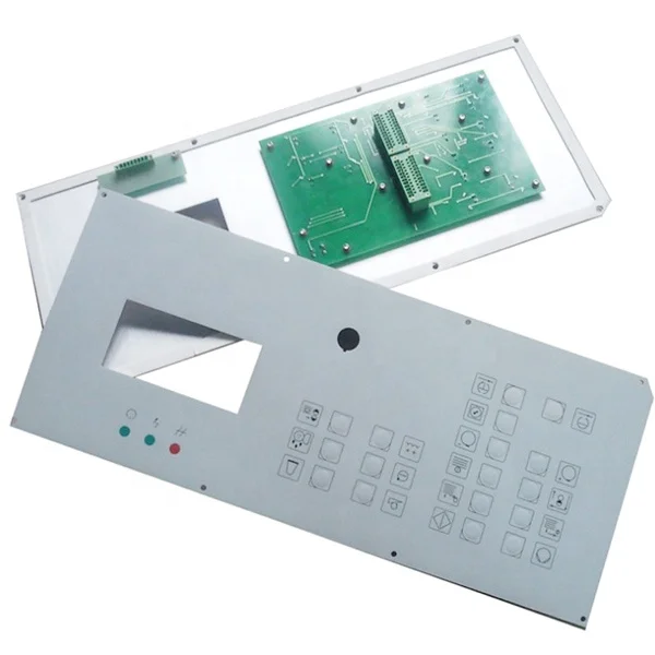 Custom Metal components Hardware panel name plate Membrane Keypad Switch With Tactile Dome Embossing