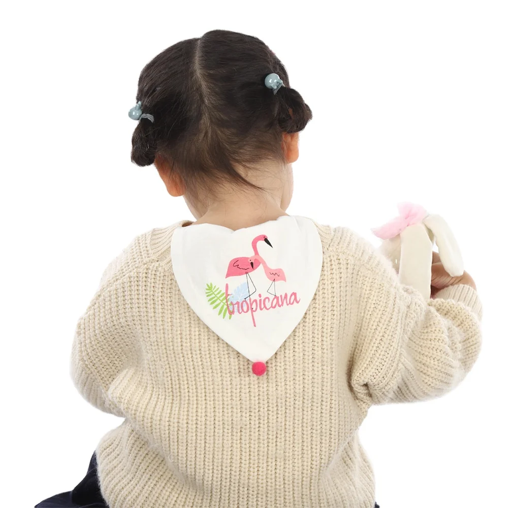 Factory Price Children Sweat Towels Cute Cartoon Print 6 Layer Gauze Baby