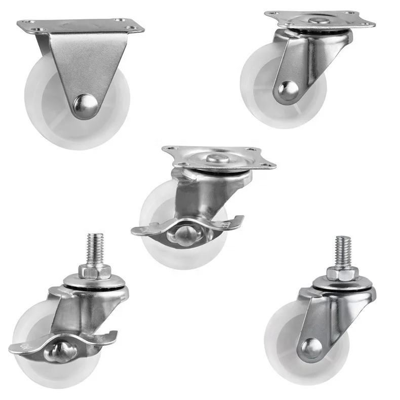 1 inch to 3 inch light duty small nylon caster wheel