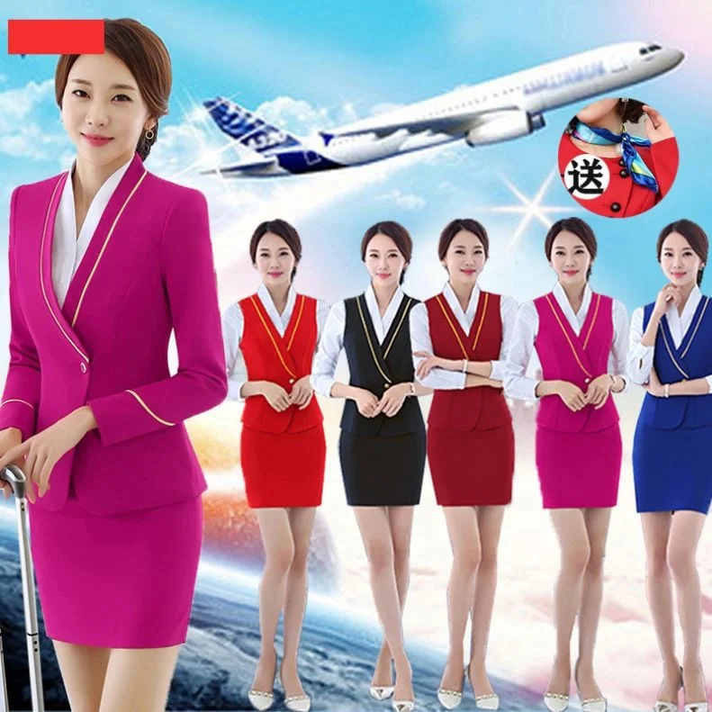 Авиационная униформа, новый стиль, Бортовая униформа, деловой костюм, женский костюм, деловой костюм, юбка, рабочая одежда на заказ