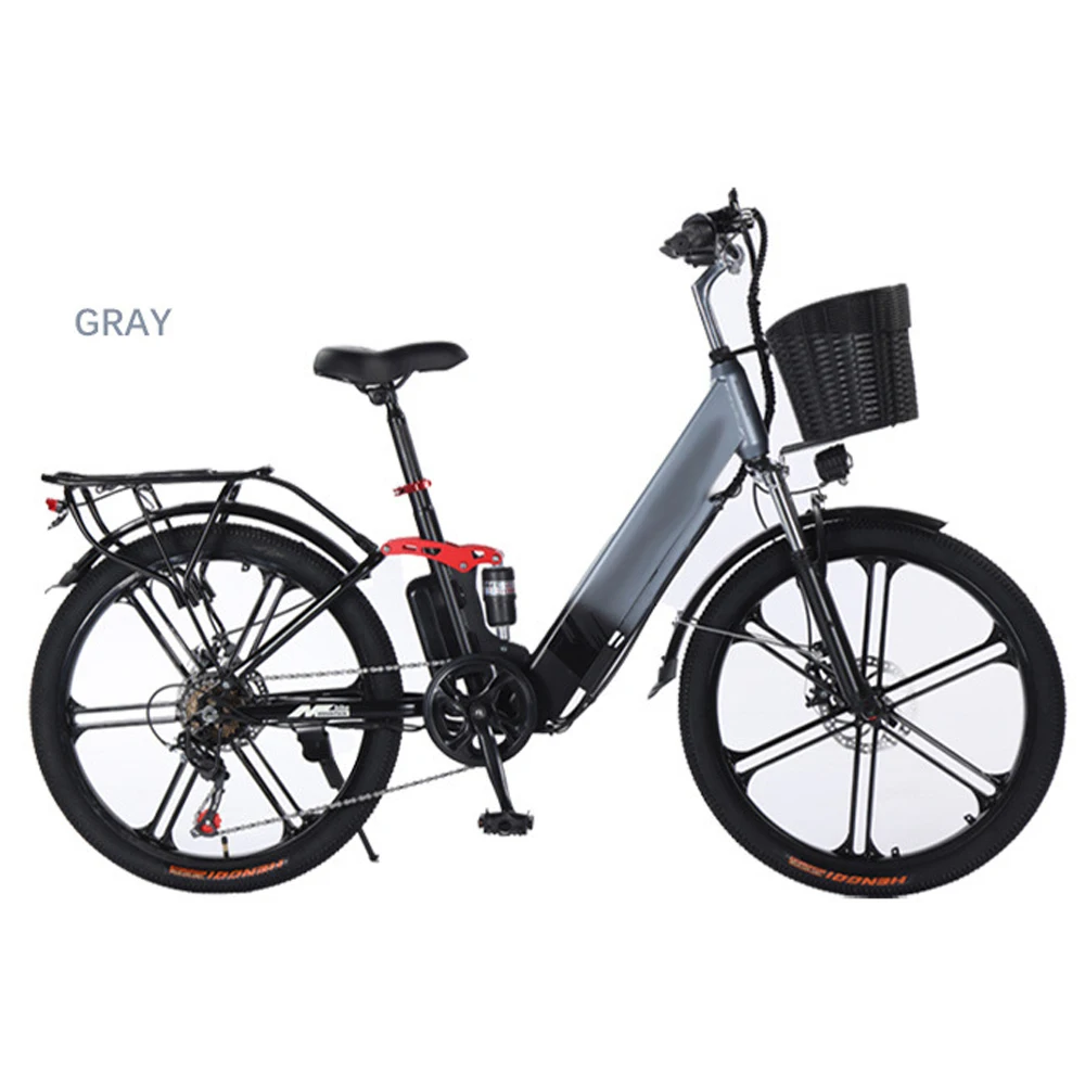 Stock 10ah 20ah Lithium Battery 25km/h Electric Bike Adult Electric Cycle Electric City Bike