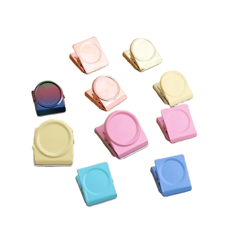 Gangqiang Factory Custom Wholesale Metal Square Magnetic Clamp Office Fridge Magnet Clip Magnetic Memo Clip