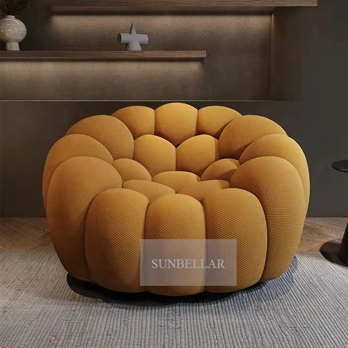 New design bubble sofa chair fabric soft legless honeycomb lounge chair single seater lazy couch for home balcony