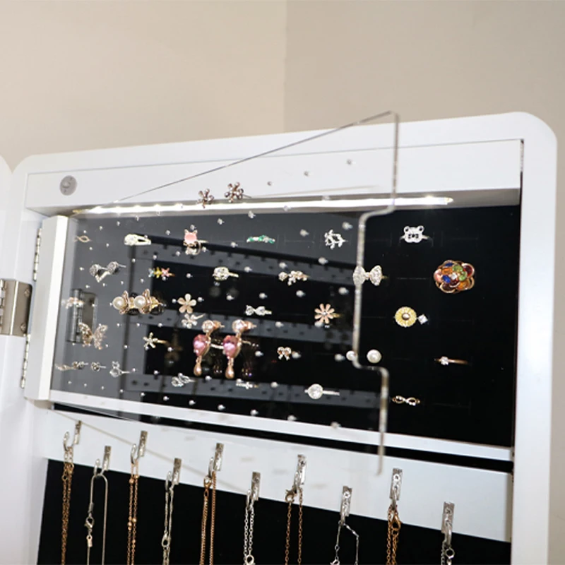Factory wholesale luxury Jewelry cabinet jewelry storage cabinet Jewelry organization Mirror cabinet Be Hung On The Door Or Wall