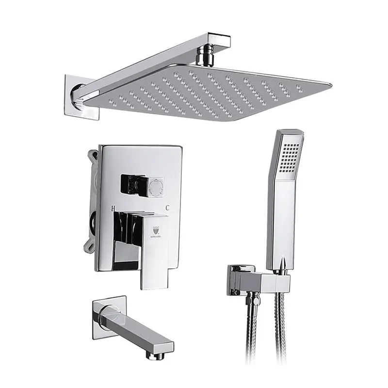 HIMARK wall mounted shower panel system similar products cupc square bathroom rain rainfall bath & shower mixer faucets sets