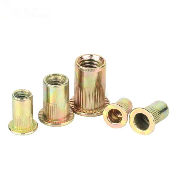 Factory Produce Carbon Steel Zinc Coating Threaded Rivet Nut Inserts Nut