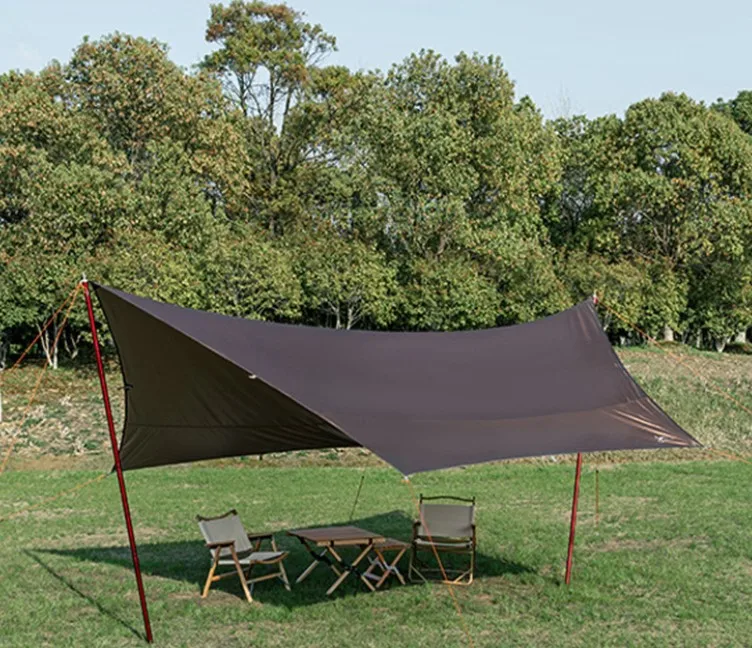 Custom Outdoor Camping Polyester Waterproof Sun Shade Tent Tarp Portable Awning Canopy for Outdoor Hiking Picnic Fishing Sun She