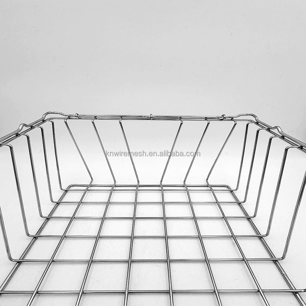 Custom Made Household Items Wrought Iron Metal Basket Rectangle Wire Mesh Metal Storage Basket