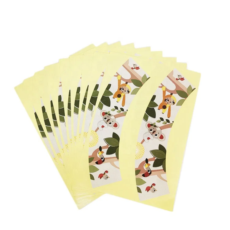 Custom shape sticker art paper packaging bottle neck label