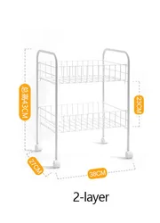 Multi-layer Rotating Kitchen Storage Rack Vegetable Fruit Trolley Kitchen Rack Movable rotating shelf organizer