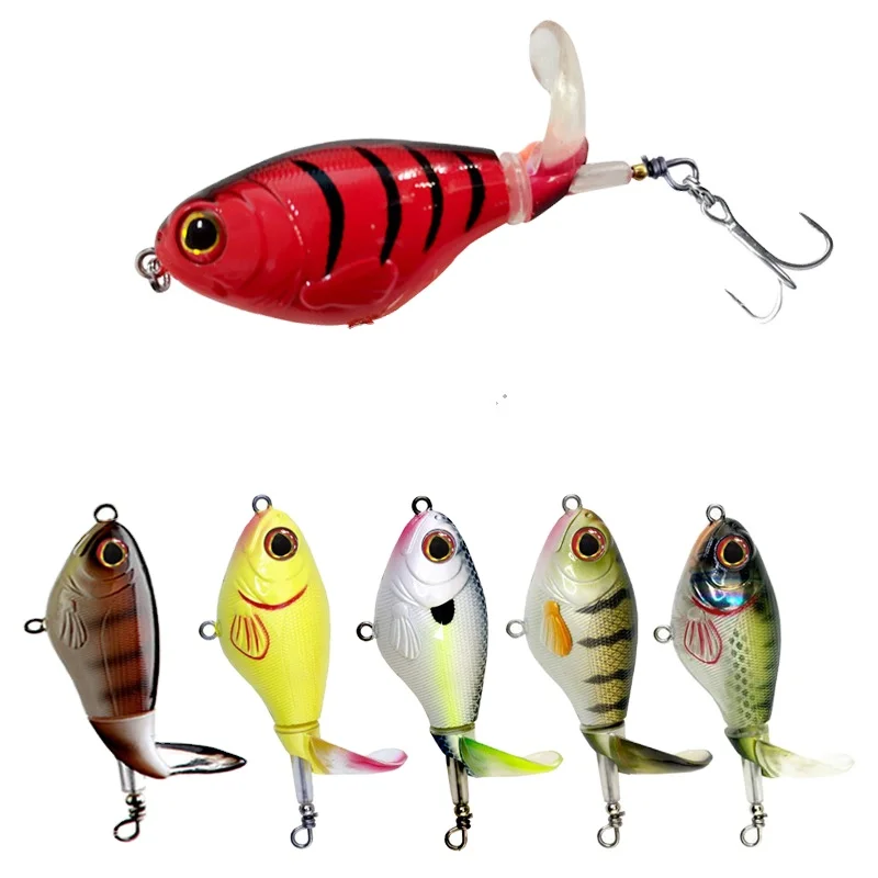 Top Water Fishing Lures Bass Lures with Propeller Tail Fishing Gear for Bass Trout Catfish Pike Perch Bass Fishing Lure