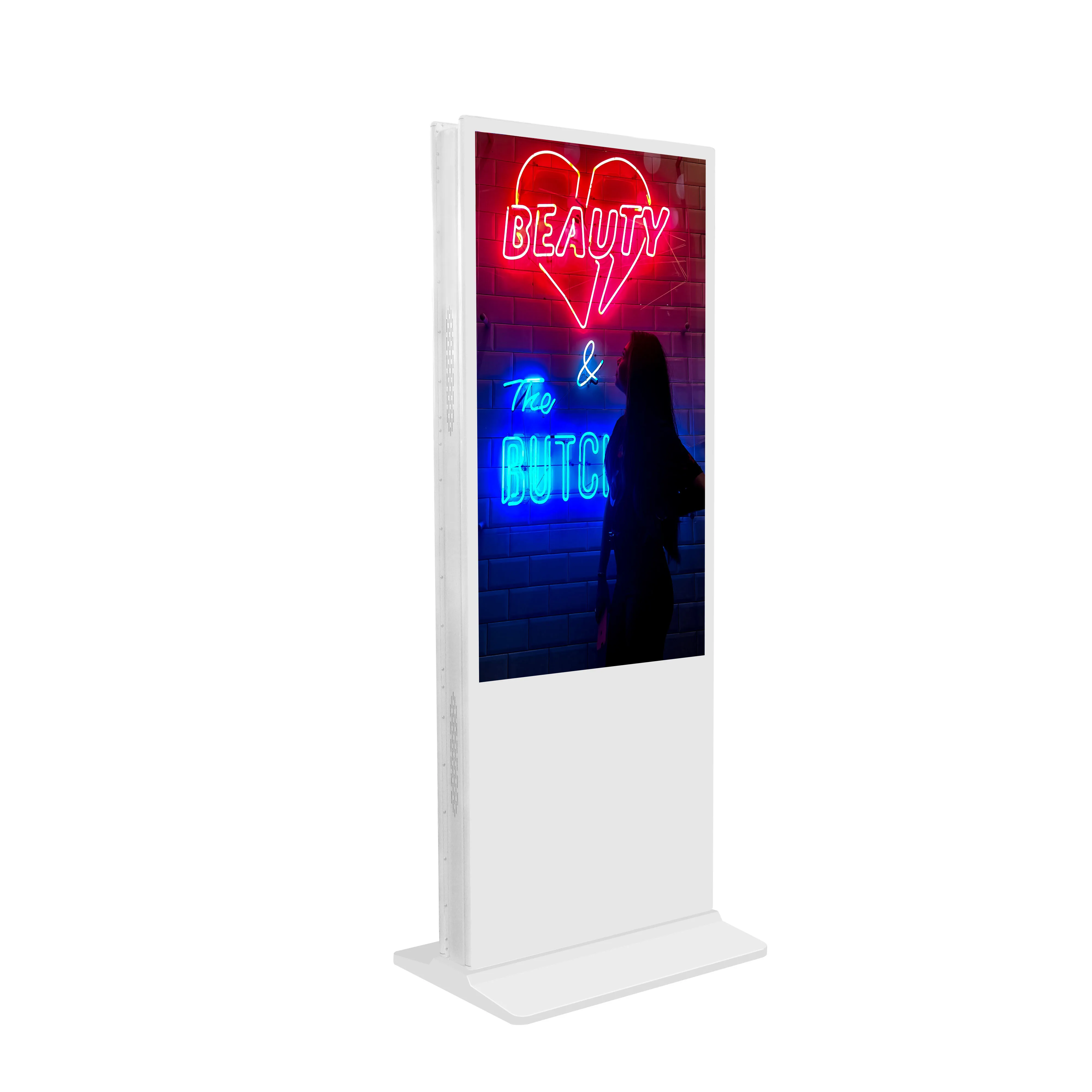 55inch Floor Stand Dual Screen Touch Screen Kiosk Advertising Totem Digital Signage kiosk