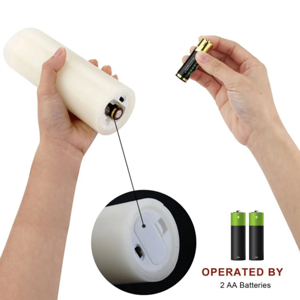 Led Electric Electronic Velas Battery Operated Rechargeable Flameless Pillars Flickering Kaars Plastic Votive Candle Light Set
