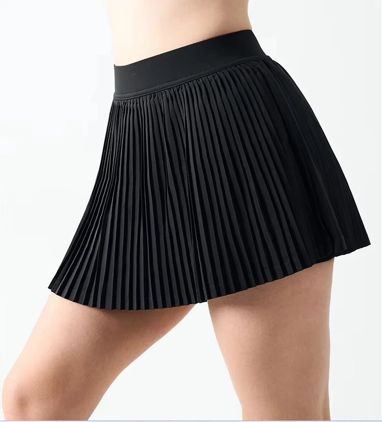 ST0902  Womens Pleated Tennis Skirt High Waisted Mini Athletic Skirts with Pockets Workout Golf Gym Skirt