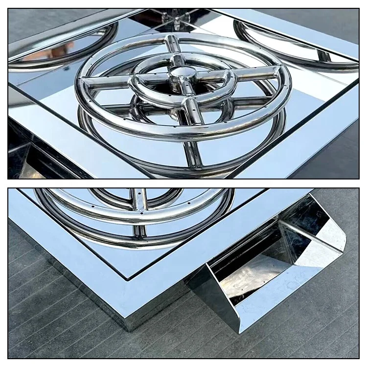 Fenlin new design stainless steel 304 fire waterfall with light for pool