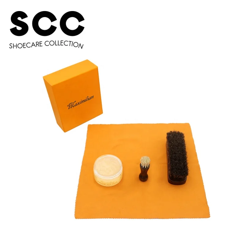 Factory Wholesale LOW MOQ Upscale Leather Shoe Care Kit Shoe Shine Kit Shoe Polish Kit