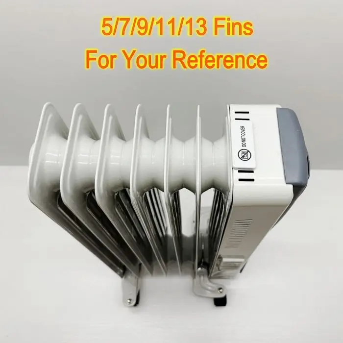 BODE 1000W~2500W Hot Sale Grey Electric Room Oil Heaters With Fan Adjustable Thermostat Overheat Protection