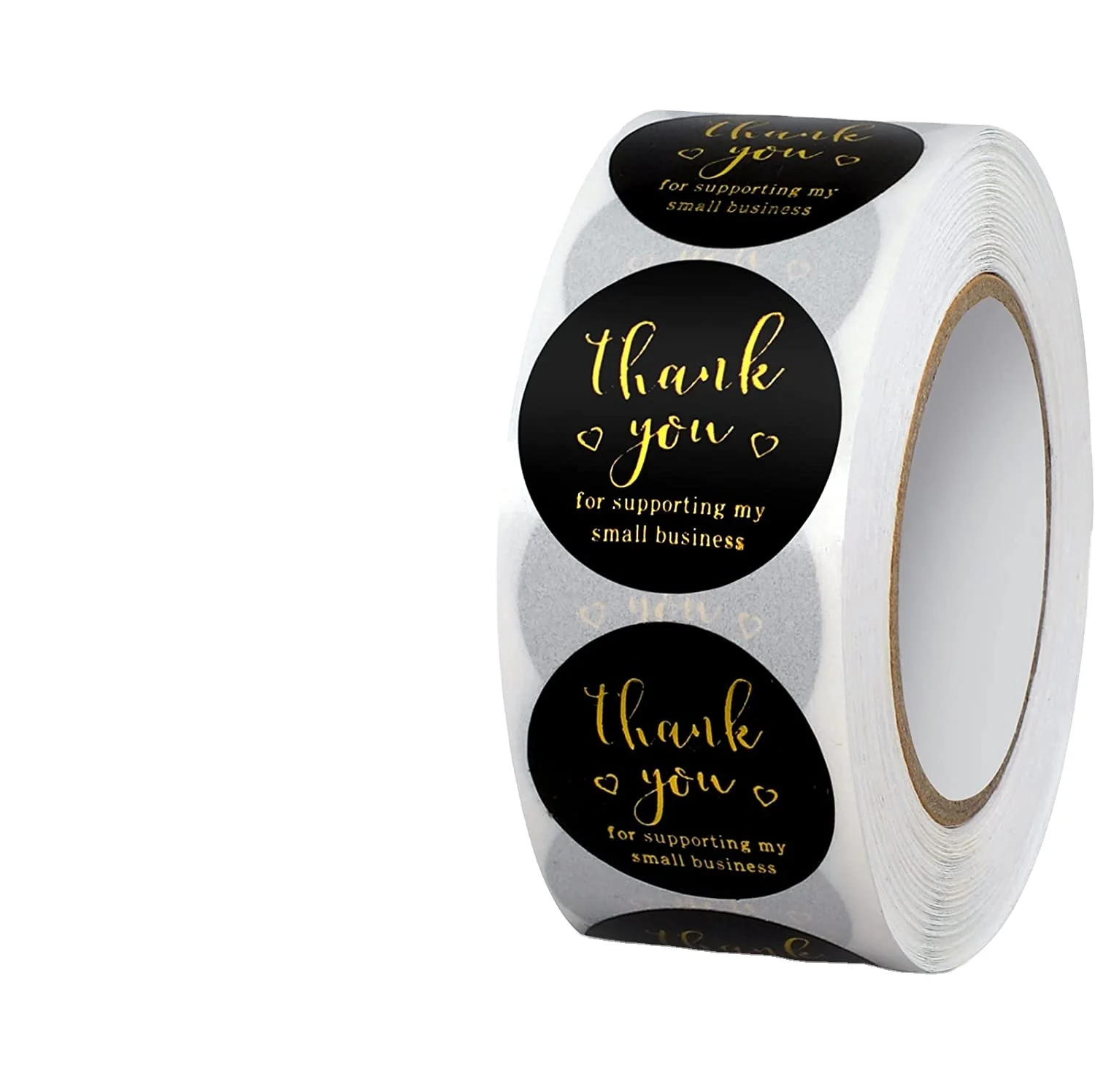 
Wholesale Custom Vinyl Decal Roll Logo Printing Thank You Vinyl Stickers Customized Printed Adhesive Packaging Label Sticker 