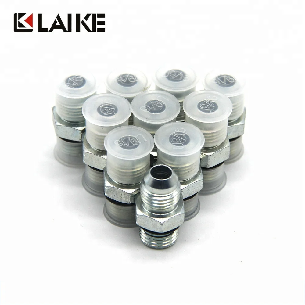 6400-06-06 3/8 JIC Male x 3/8 SAE/ORB Male Carbon Stainless Steel Hydraulic Adapter Fitting