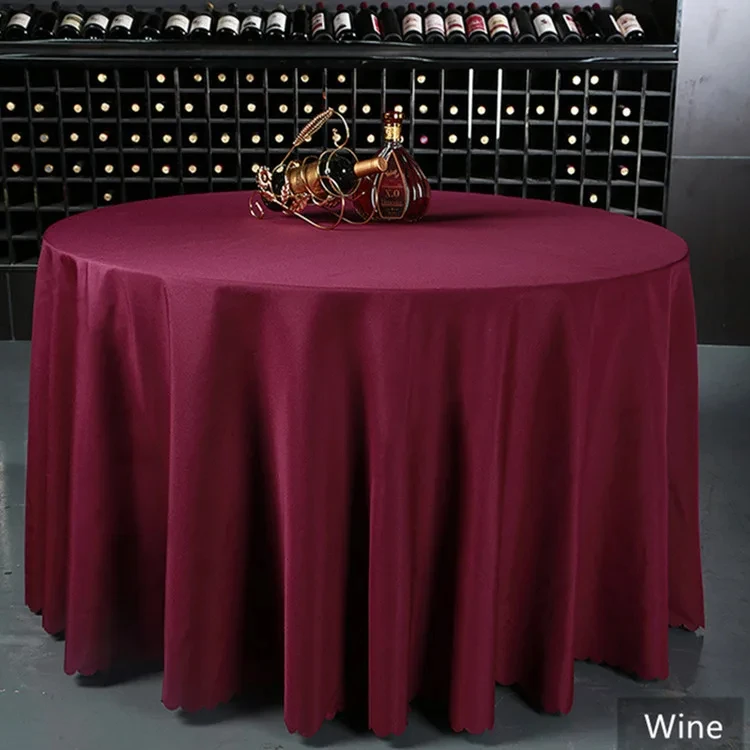 Guangzhou Restaurant Tablecloths Wholesale Custom 180Cm 72Inch Round Table Cloth For Wedding Banquet