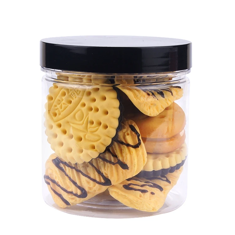 plastic honey candy cookies Storage PET Plastic container jar with Lids