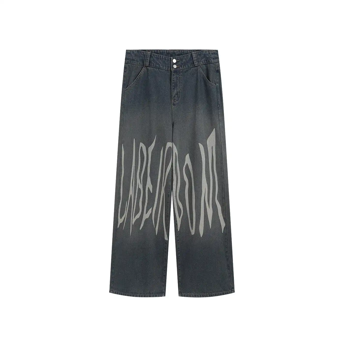 ZHUO YANG CARMENT American style retro splash-ink stitching custom denim pants fabric flared male denim jeans man men jeans men