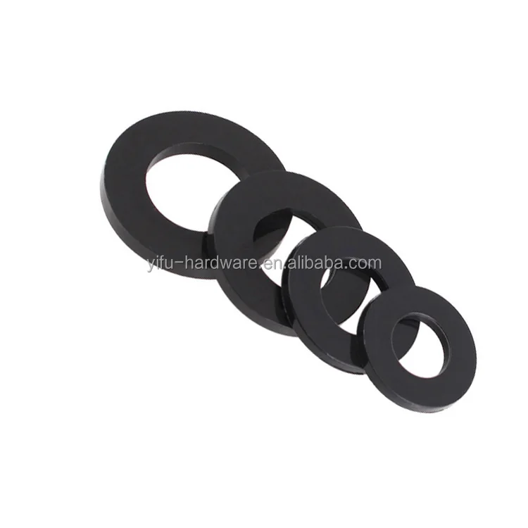 Pa66 Nylon Washer Din125 Standard M14 White Plastic Washer Black Flat Gasket Nylon Flat Washer Insulation Spacers