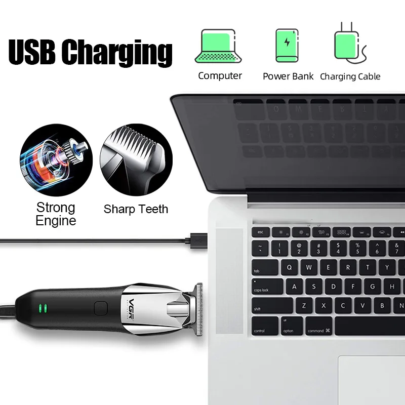 VGR V171 оптовая продажа оригинальная фабричная машинка для стрижки волос с USB зарядкой перезаряжаемая электрическая