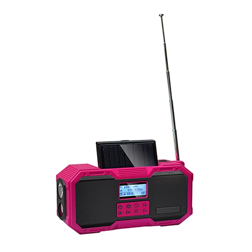 Hand Crank Radios Solar Speakers Site Receiver In Home Stereo Sy-8801Alrm Fm/DAB+ AM Radio With Powerful Flashlight