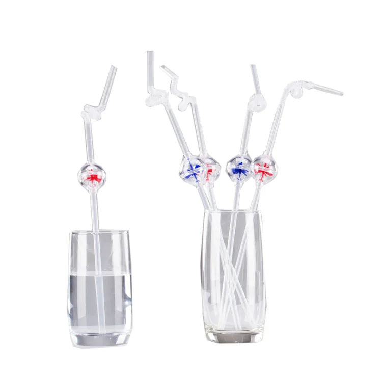 Crazy Funky Drinking Tube For Party Supplies Novelty Eyeglasses Fun Party Flexible Soft Drinking Straw