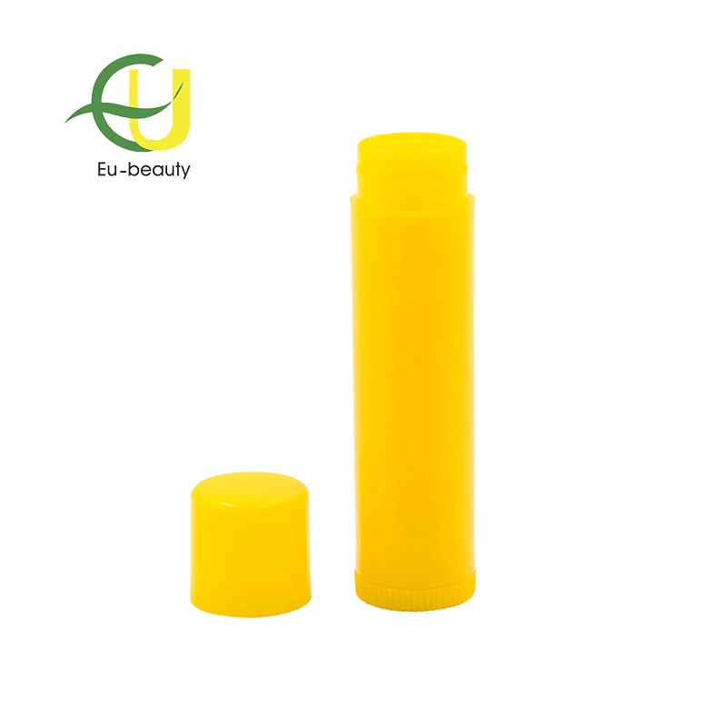 Factory price small round 3.5g custom color empty clear lipstick aluminium tube