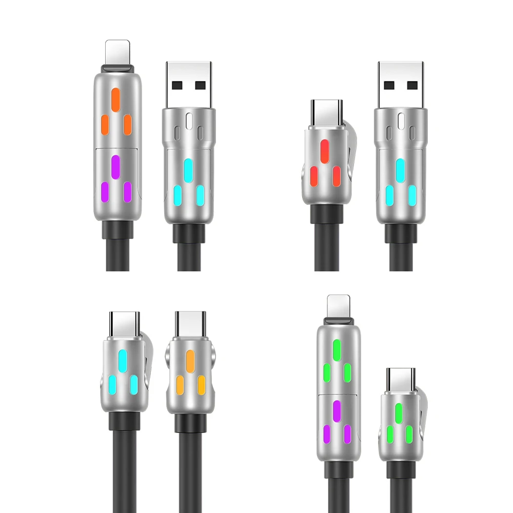 NEW 4 In 1 Type C Data cable PD 65W TO 27W Type C To Type C Usb Fast Charging Cable For I Phone Mobile Phone Charger Cable