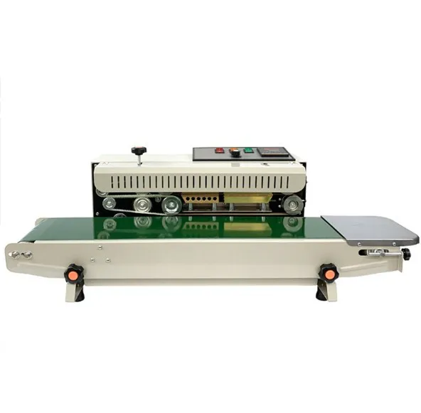 FR900 Plastic Paper Food Coffee Tea Bag Pouch Film Sealer Automatic Aluminum Foil Heat Continuous Band Sealing Machine