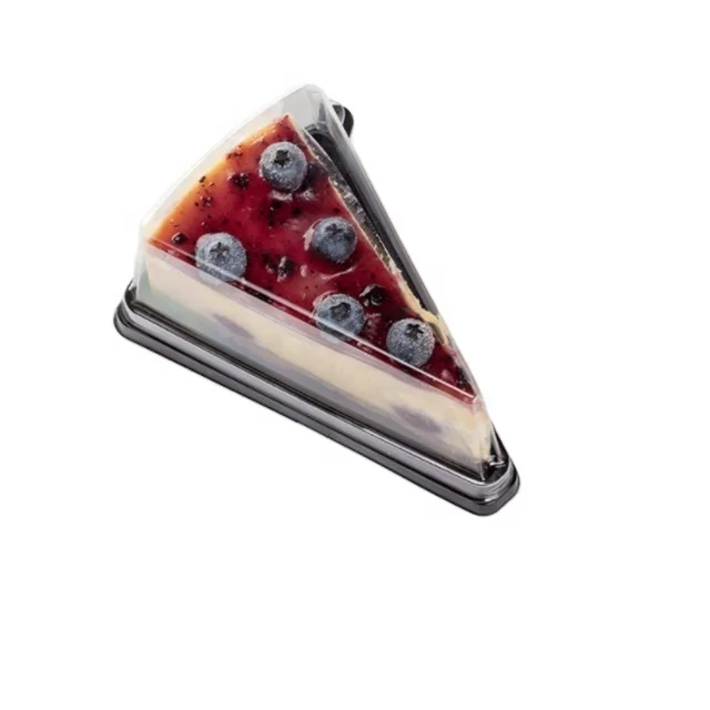 Wholesale Clear Biodegradable Transparent Plastic Triangle Cake Box