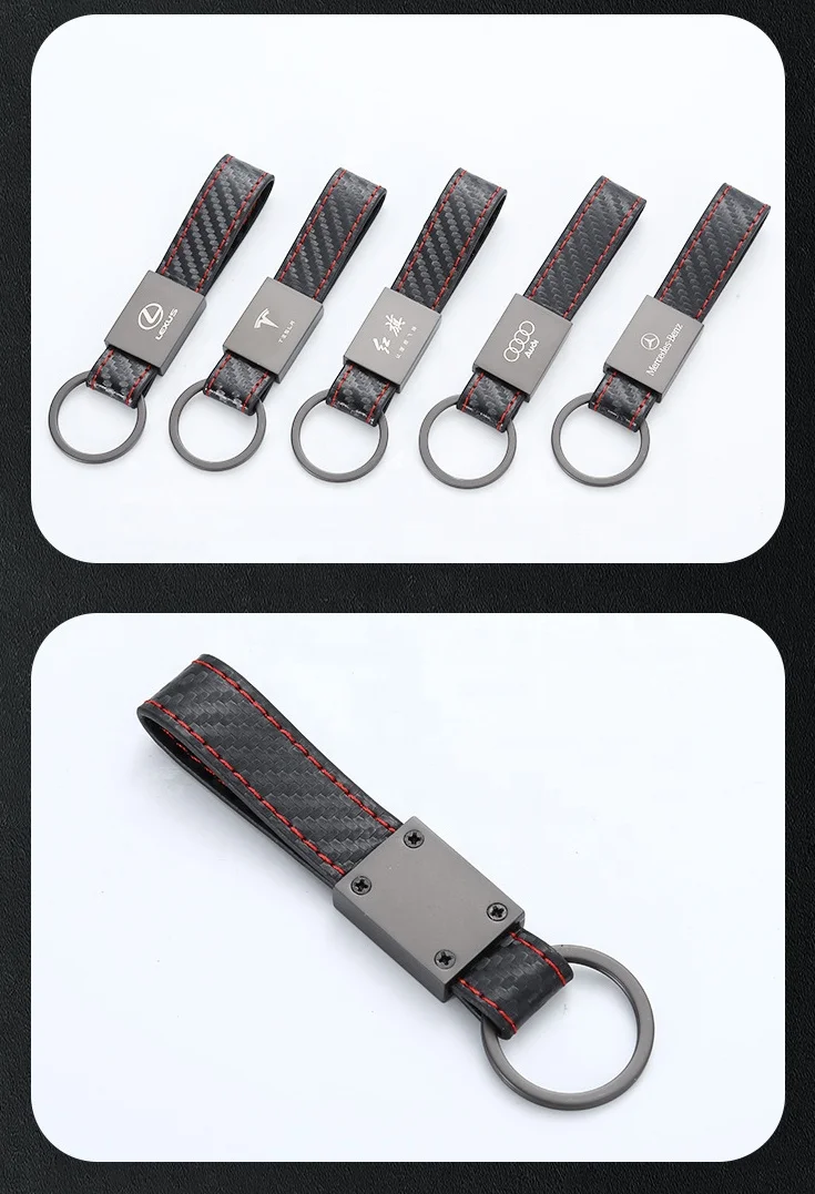 Custom logo zinc alloy pu keychain fancy keychain car brand keychain