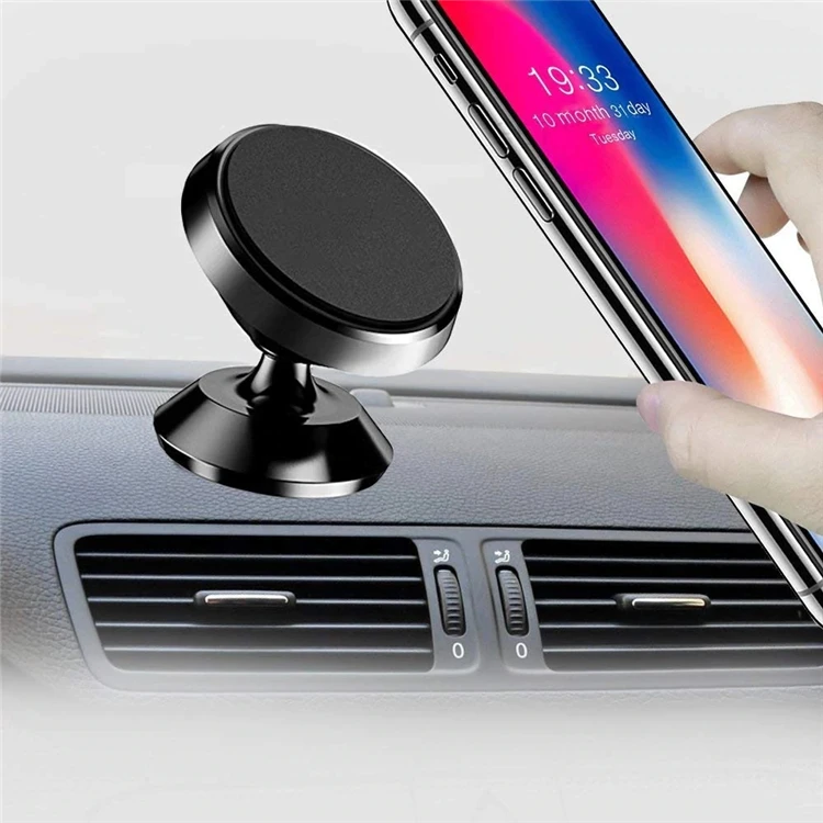 Car Phone Holder 360 Degree Magnetic Phone Car Console Holder Universal Magnet Mobile Phone Mount Car Mobile Holder