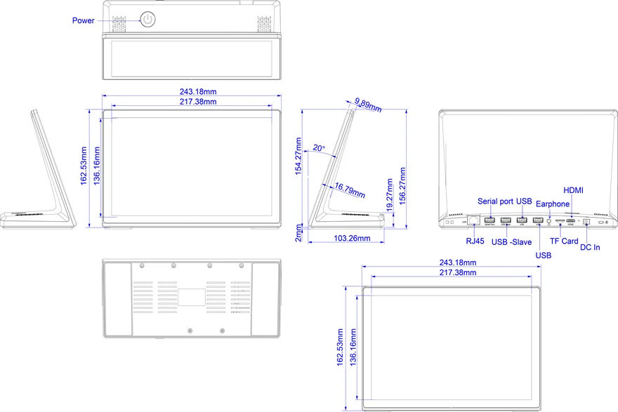 China Wholesale Touch POE POS PC Android Tablet 10.1 Inch L Type Digital Signage L Shape Commercial Android 10 Inch Tablet
